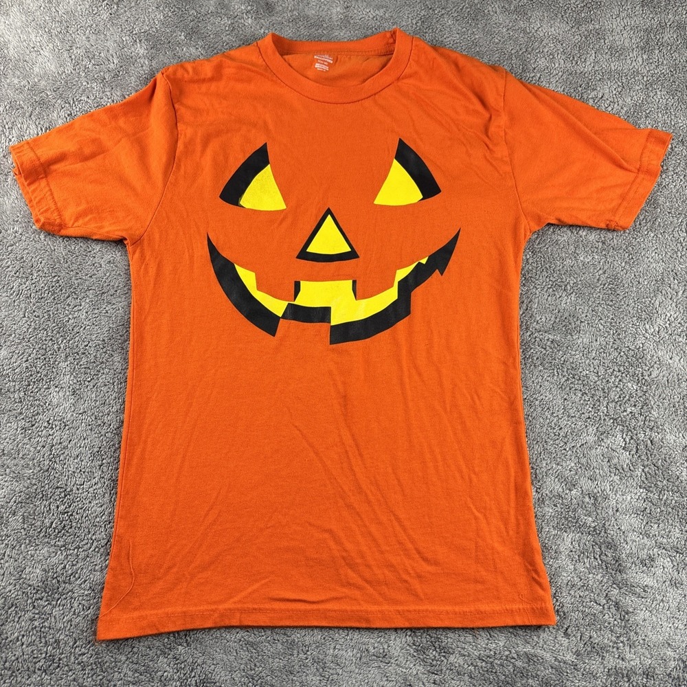 Way To Celebrate Halloween Pumpkin Shirt Men's Size S‎ 34-36 Orange